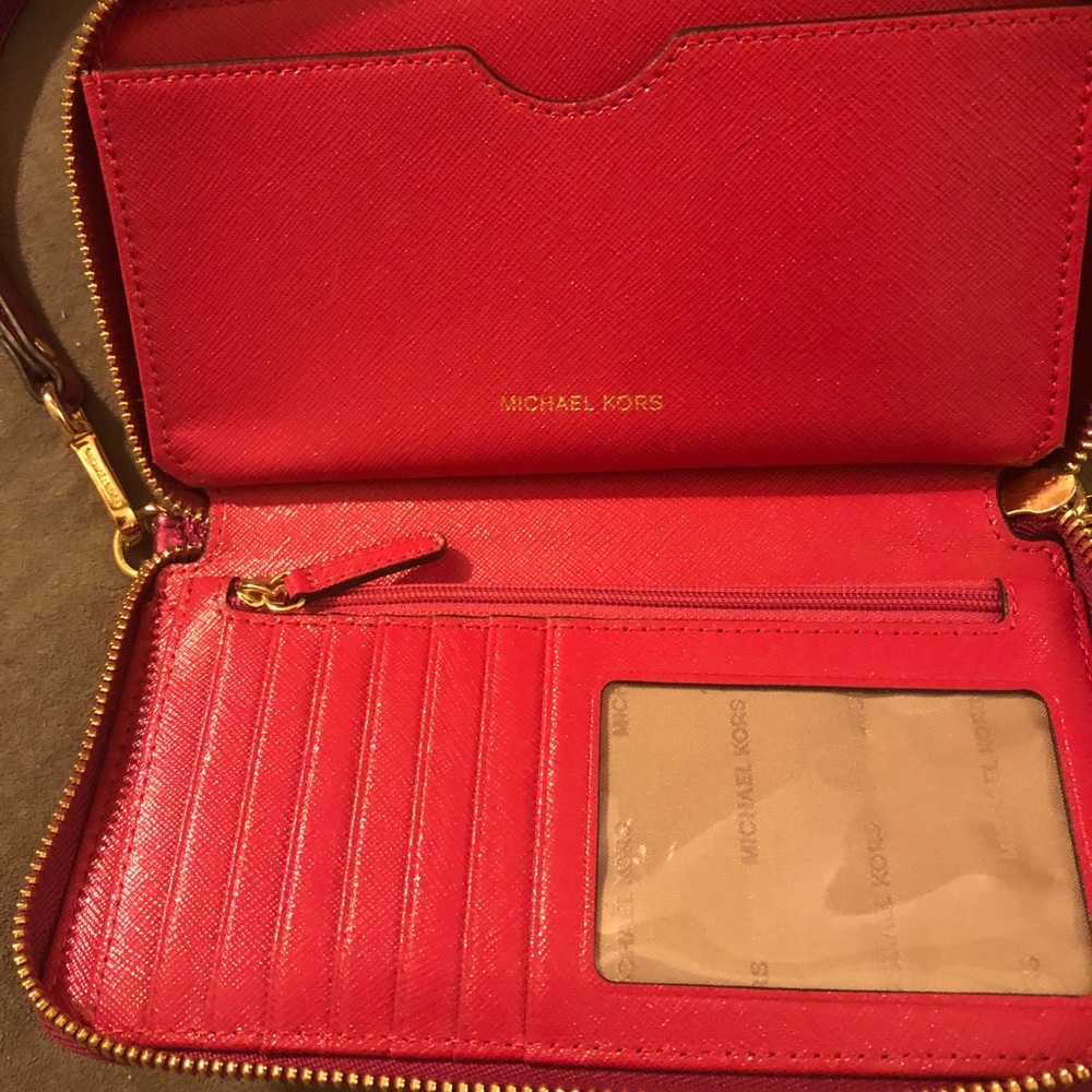 Authentic Pink Michael Kors Handbag And Wallet - image 8